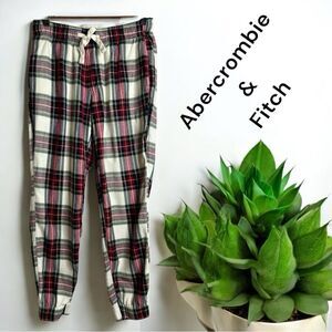 Abercrombie & Fitch Plaid Pajama Pants - Red and White